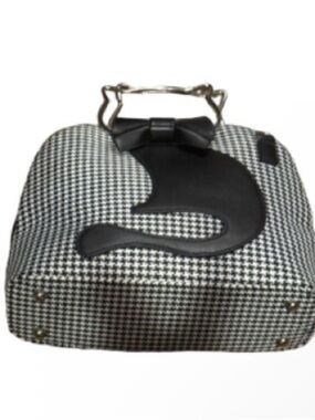 Banned Dixie bag retro cat themed houndstooth bag